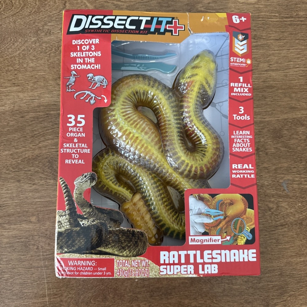 STEM2024 Dissect It 35 Piece Organ Rattlesnake Superlab Dissection Kit #1186 NIB